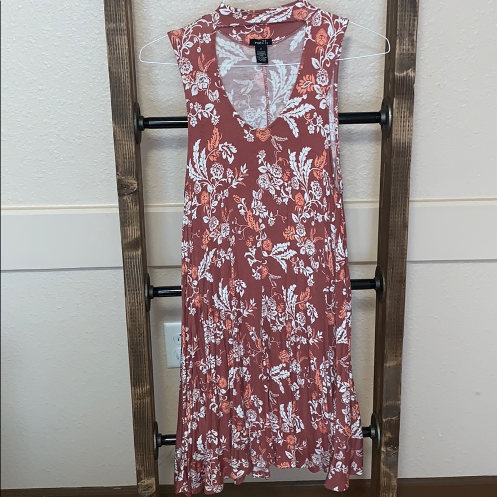 Mauve Floral Dress